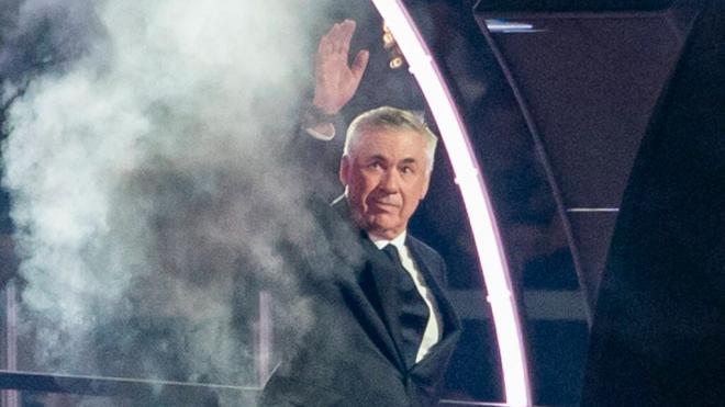 Carlo Ancelotti en la celebración de la Champions en el Bernabéu (Cordon Press)