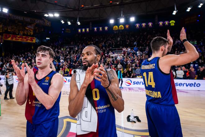 El Barça tras la victoria ante el Fenerbahçe (Barça Basket)