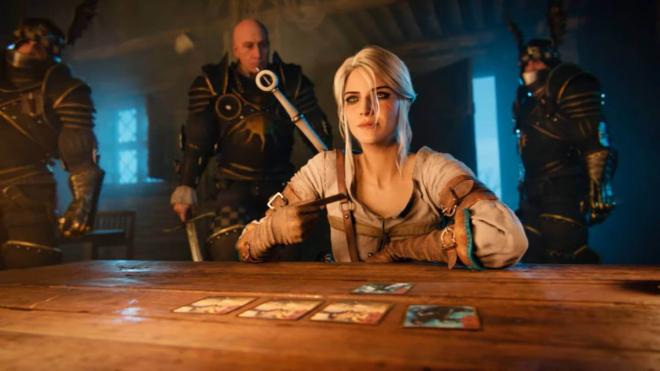 Ciri jugando a GWENT en The Witcher