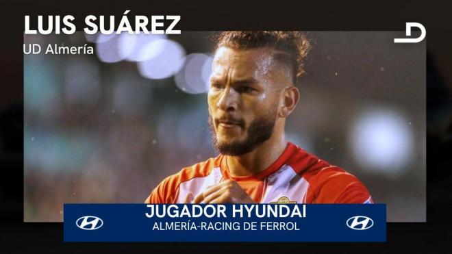 Luis Suárez, Jugador Hyundai del Racing de Ferrol - Almería.