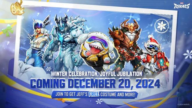 El primer evento navideño de Marvel Rivals con skin gratuita de Jeff (Imagen: Marvel).