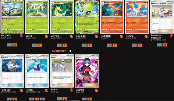 Las probaturas con este mazo de fuego ayudan a competir contra Celebi EX en versiones muy rápidas.