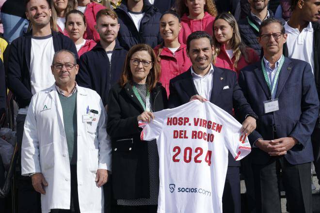 José María del Nido Carrasco, en la visita al Hospital Virgen del Rocío.