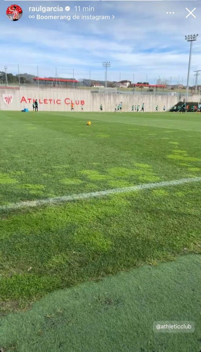 Visita de Raúl García al Athletic. (Foto: Instagram)