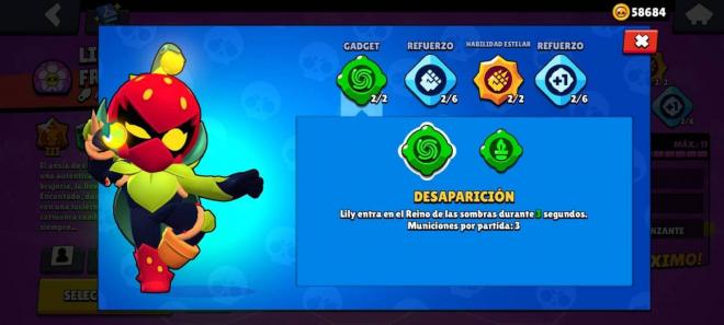 El gadget desaparición de Lily en Brawl Stars