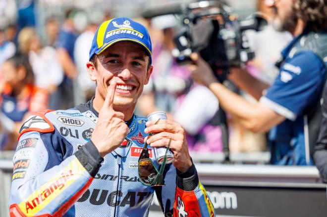 Marc Márquez tras su victoria en el GP de Aragón 2024 (Foto: Cordon Press)