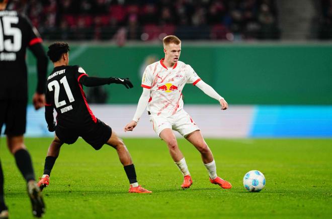 Arthur Vermeeren en un partido con el Leipzig (Foto: Cordon Press)