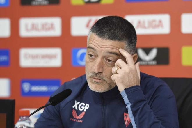 Xavier García Pimienta, en la rueda de prensa previa al partido (Foto: Kiko Hurtado)