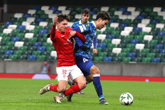 El Gent, en su partido de Conference ante el Larne (Foto: Cordon Press).