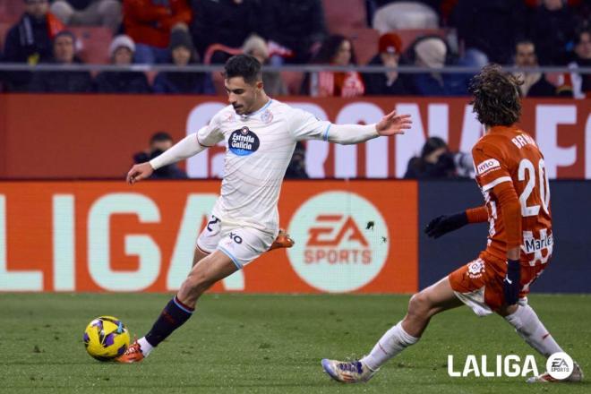 Lucas Rosa en el Girona - Valladolid (Foto: LALIGA).