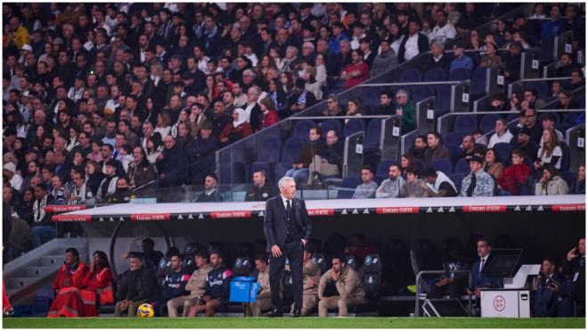 Ancelotti en el Santiago Bernabeu. (Fuente: Cordon Press)