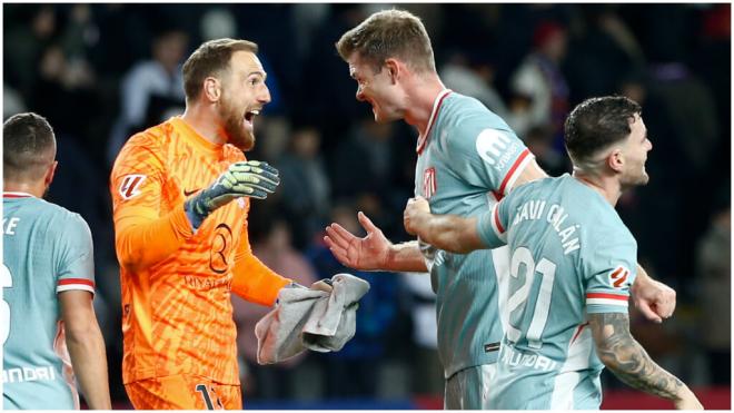 Jan Oblak con el goleador Alexander Sorloth. (Fuente: Europa Press)