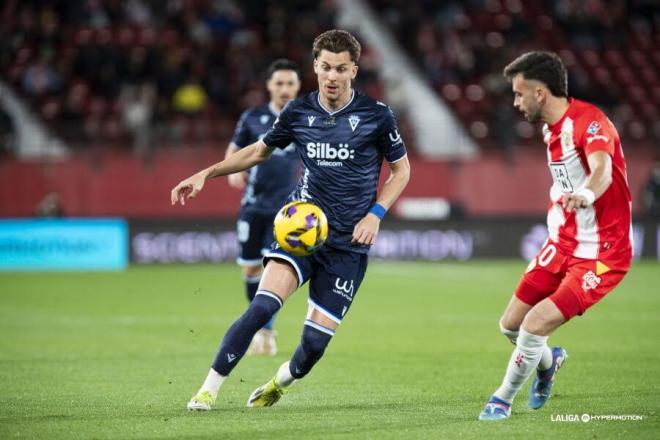 Iván Alejo, en el partido en Almería (Foto: LALIGA).