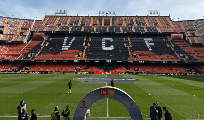 Mestalla, antes del Valencia CF - Deportivo Alavés