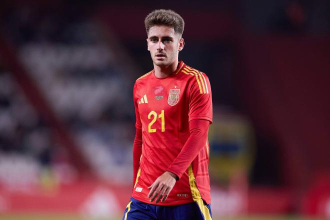 Robert Navarro, durante un partido de España sub 21 (Foto: Cordon Press).