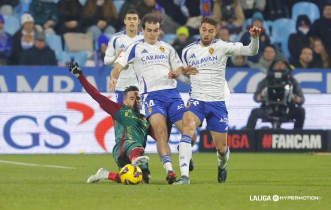 Francho Serrano, en el Zaragoza-Racing de Ferrol (Foto: LALIGA).