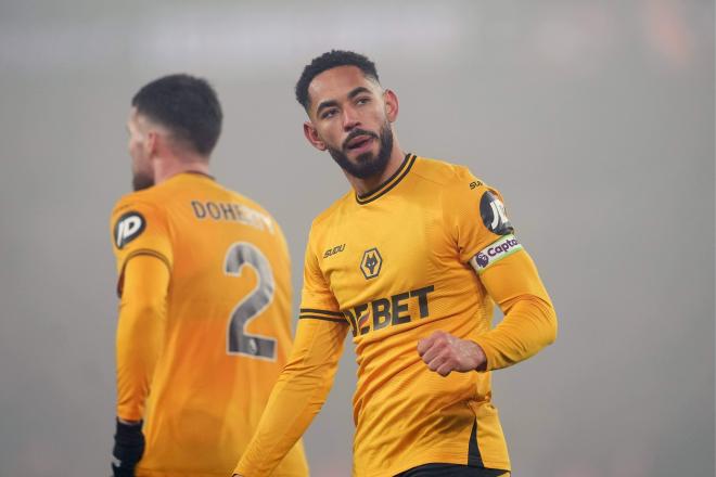 Matheus Cunha celebra su gol en el Wolverhampton-Manchester United (Foto: Cordon Press).