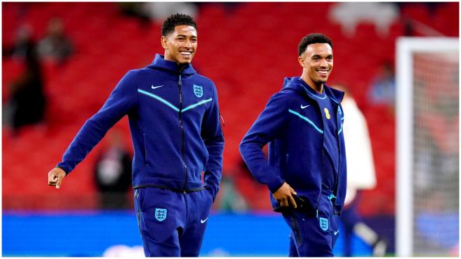 Trent Alexander-Arnold y Jude Bellingham. (Fuente: Europa Press)