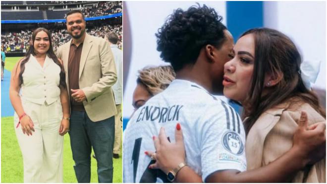 Endrick junto a su familia en su presentación (Real Madrid)