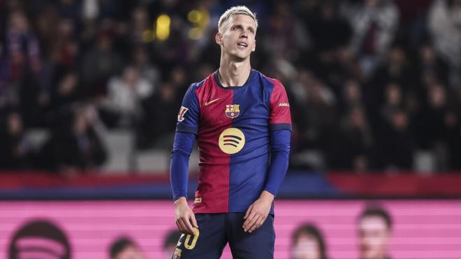 Dani Olmo, en un partido con el FC Barcelona (Europa Press)