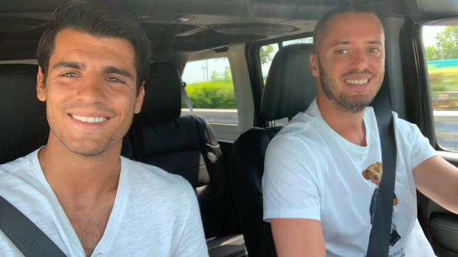 Álvaro Morata y Alessandro Campello (Instagram: @alvaromorata)