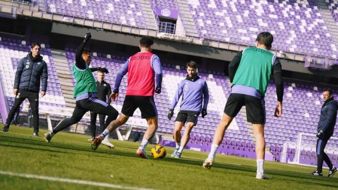 Entrenamiento del Pucela en el José Zorrilla (Foto: Real Valladolid).