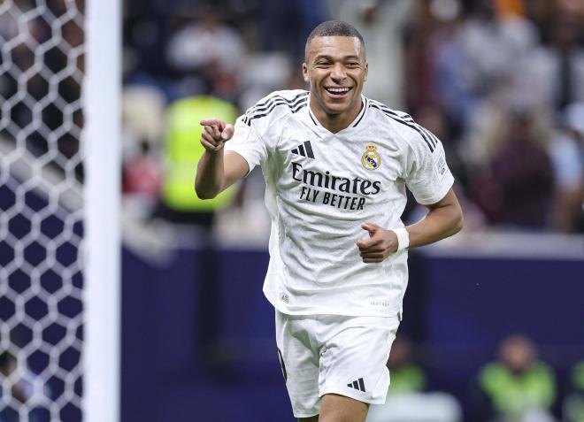 Kylian Mbappé celebra un gol con el Real Madrid (Cordon Press)