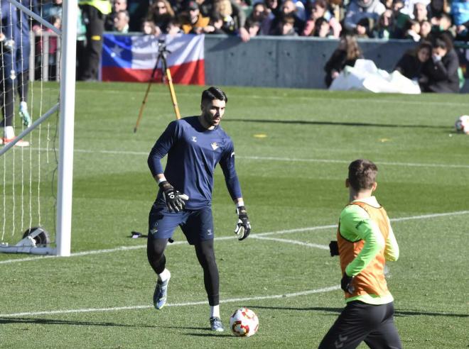 Rui Silva en un reciente entrenamiento del Real Betis (foto: KIko Hurtado).