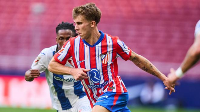 Pablo Barrios, en un partido con el Atlético de Madrid (Cordon Press)