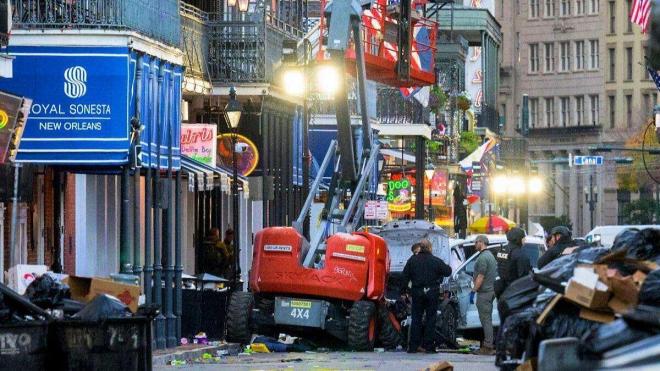 Bourbon Street, tras el atentado en Nueva Orleans (Foto: EFE).