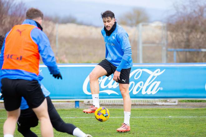 Facundo Garcés, en su primer entrenamiento con el Alavés (Foto: DA).