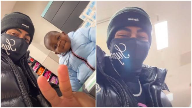 Lamine Yamal en el supermercado con su hermano pequeño (Instagram Lamine Yamal)