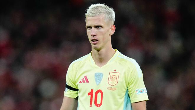 Dani Olmo durante un partido con la Selección Española (Fuente: Cordon Press)