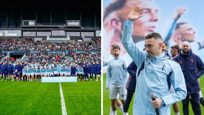 Iago Aspas, en el entrenamiento del Celta en Balaídos (Fotos: RCCV).