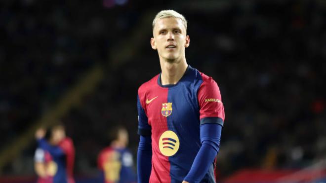 Dani Olmo durante un partido del FC Barcelona (Fuente: Cordon Press)