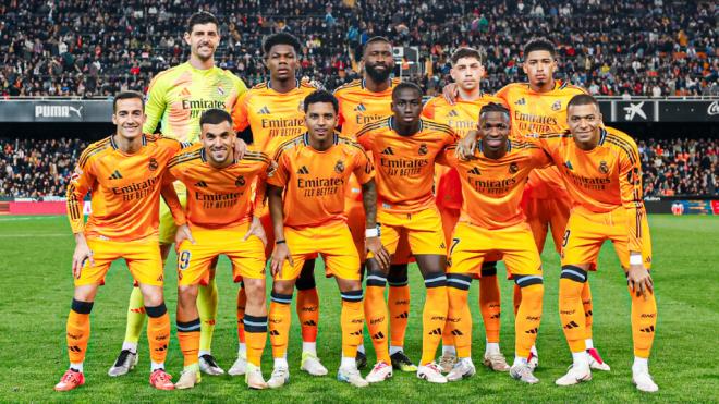 El once titular del Real Madrid en Mestalla (X Real Madrid)