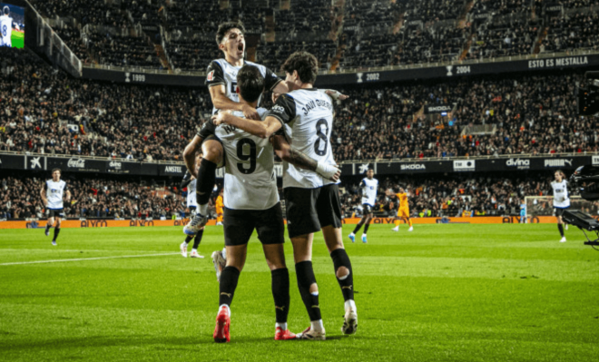 Alegría de gol en Mestalla