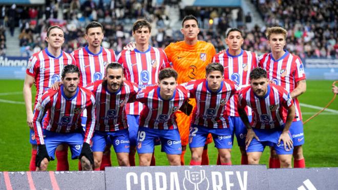 Los jugadores del Atlético de Madrid antes del partido frente al Marbella (Fuente: Europa Press)