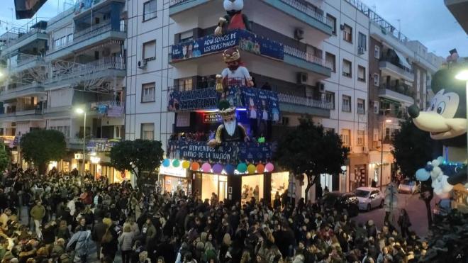 La Calle Asunción, durante la Fiesta por la Cabalgata de los Reyes Magos.