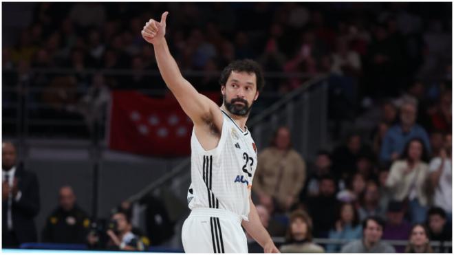 Sergio Llull durante el encuentro frente al Bayern. (Foto: EFE)