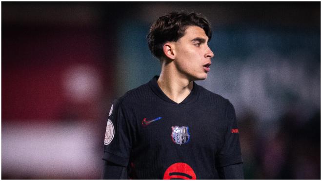 Toni Fernández en su debut con el primer equipo. (Foto: @FCBarcelona_es)