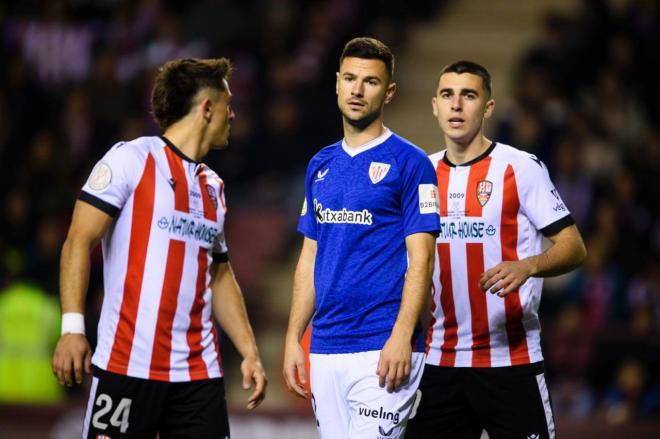 Gorka Guruzeta, muy discreto en el duelo ante el Logroñés de la Copa en Las Gaunas (Foto: Athletic Club).