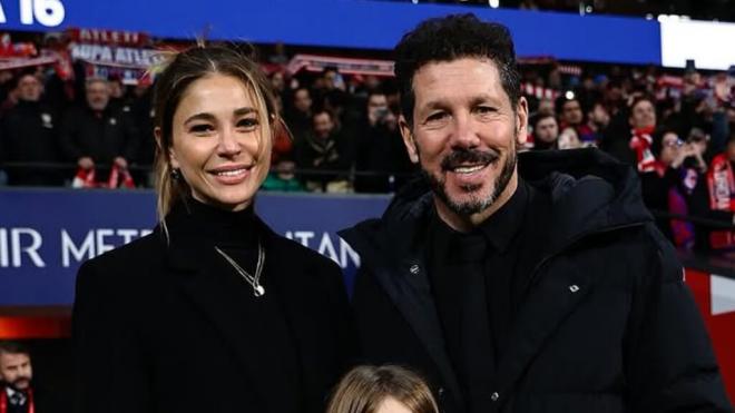 Carla Pereyra y Simeone, en el Metropolitano (Instagram)