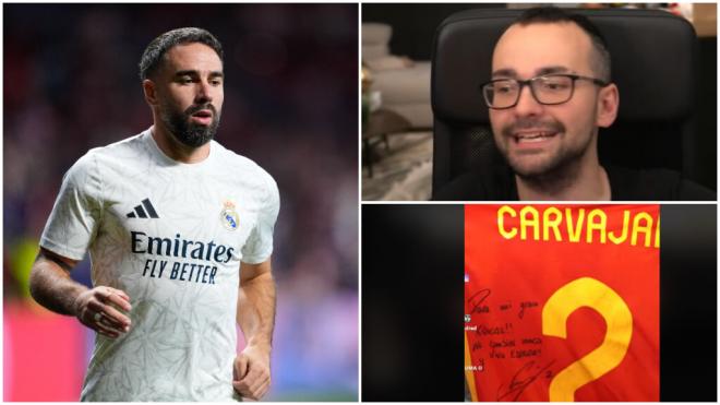 El regalo de Dani Carvajal al Xokas. (Foto: Europa Press/ TikTok)