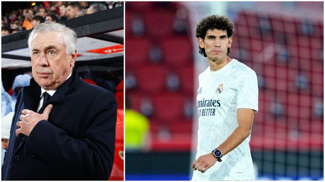 Carlo Ancelotti cambiará sus planes para la Copa del Rey con la baja de Jesús Vallejo. (Foto: EFE)