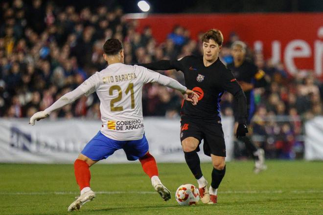 Pablo Torre, en el partido frente al Barbastro (Cordon Press)