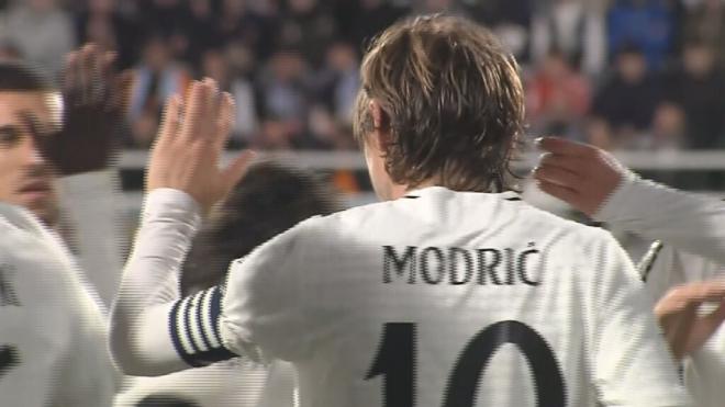 Luka Modric celebra el tanto frente a la Deportiva Minera (Foto: ElDesmarque)