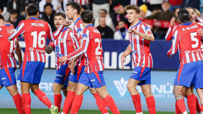 El Atlético de Madrid celebrando su gol ante el Marbella (Cordon Press)