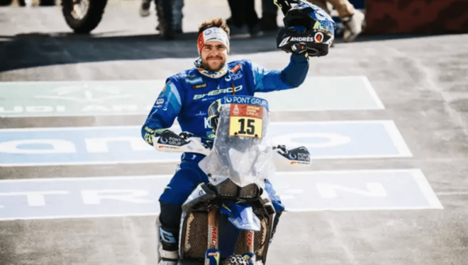 Lorenzo Santolino, en el Dakar 2025.