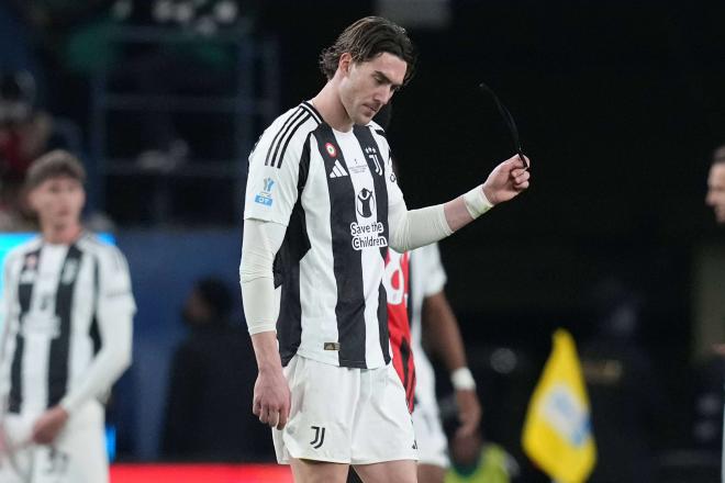 Dusan Vlahovic, durante un partido de la Juventus (Foto: Cordon Press).